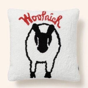 Woolrich Textured Sheep Front And Rear End Square Toss Pillow Cream 14x14